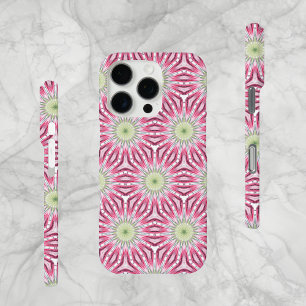 Coque iPhone 16 Pro Sage Abstrait unique moderne et Coque-mat rose