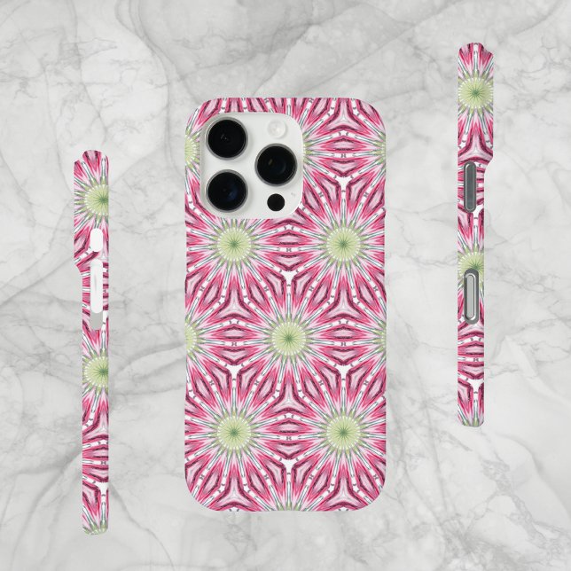 Coques Case-Mate iPhone Sage Abstrait unique moderne et Coque-mat rose (Unique Pattern, Abstract Flower, Pinks and Sage, Case-Mate iPhone Case.)