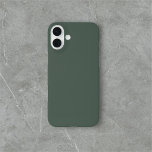 Coque Pour iPhone 16 Plus Sage Vert Simple Minimaliste<br><div class="desc">Simple et solide vert sauge.</div>