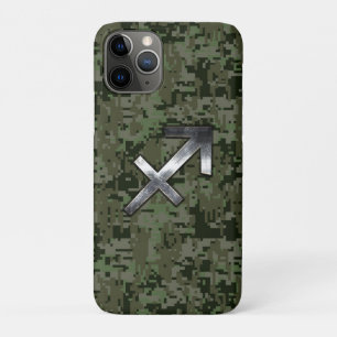 Coque iPhone 11 Pro Sagittarius Zodiac Connexion Olive Woodland Camo