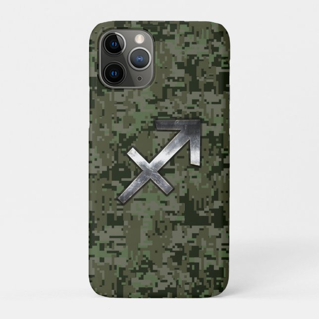 Coques Case-Mate iPhone Sagittarius Zodiac Connexion Olive Woodland Camo (Dos)