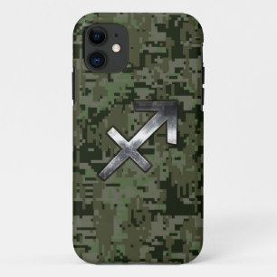 Coque Case-Mate Pour iPhone Sagittarius Zodiac Connexion Olive Woodland Camo