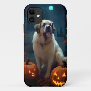 Case-Mate iPhone Case Saint Bernard Halloween avec citrouilles effrayant