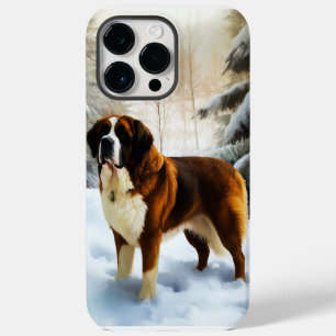 Coque Case-Mate iPhone Saint Bernard Laisser Neige Noël