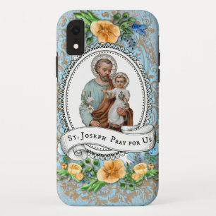 Case-Mate iPhone Case Saint Joseph Baby Jesus Floral Vintage