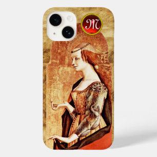 Coque Case-Mate iPhone SAINT MARY MAGDALENE Parchemin Ruby Gem Monogramme