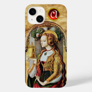 Coque Case-Mate iPhone SAINT MARY MAGDALENE Parchemin Ruby Gem Monogramme