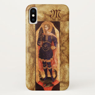 Coque iPhone X SAINT MICHAEL ARCHANGEL AVEC monogramme DRAGON