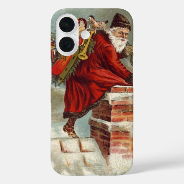 Coques Case-Mate iPhone Saint Nicolas victorien de Noël sur le toit (Verso)