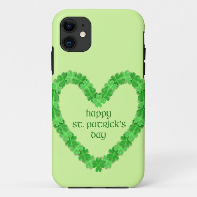 Coques Case-Mate iPhone Saint Patrick's Day Heart (Dos)