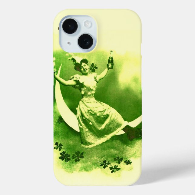 COQUES Case-Mate iPhone SAINT PATRICK'S DAY LUNE LADY AVEC SHAMROCK (Verso)