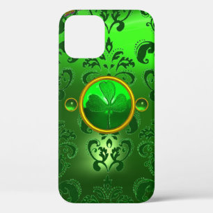ETUI iPhone Case-Mate SAINT PATRICK'S DAY SHAMROCK GREEN DAMASK