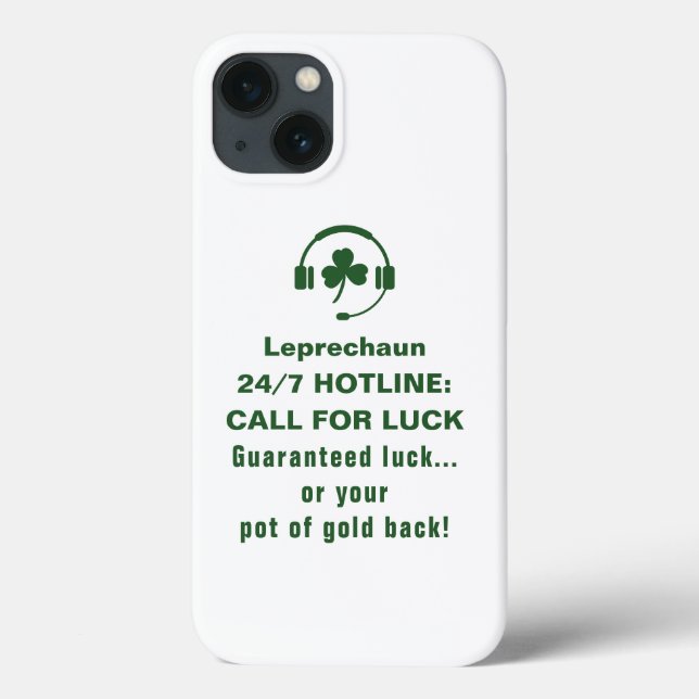 Coques Case-Mate iPhone Saint Patrick's day, texte drôle Leprechaun Hotlin (Verso)