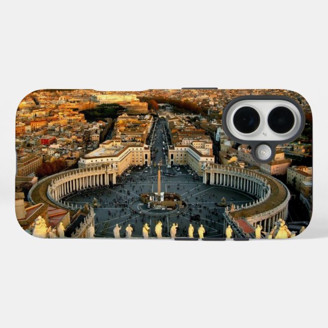 Coques Case-Mate iPhone Saint Pierre du Vatican Carré (Verso (horizontal))