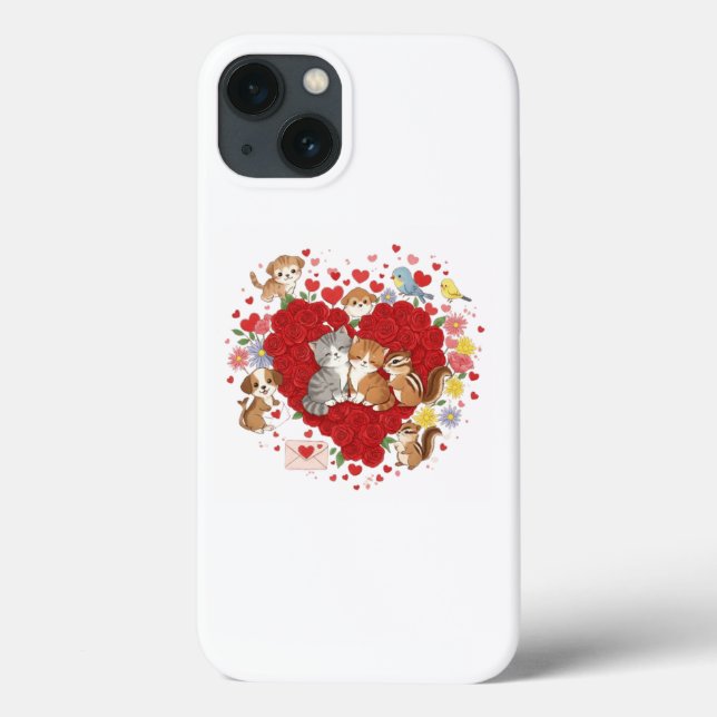 Coques Case-Mate iPhone Saint Valentin Amour animal (Verso)