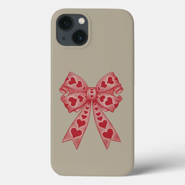 Coques Case-Mate iPhone Saint-Valentin Cœur Coquette nœud Rétro Saint-Vale (Verso)