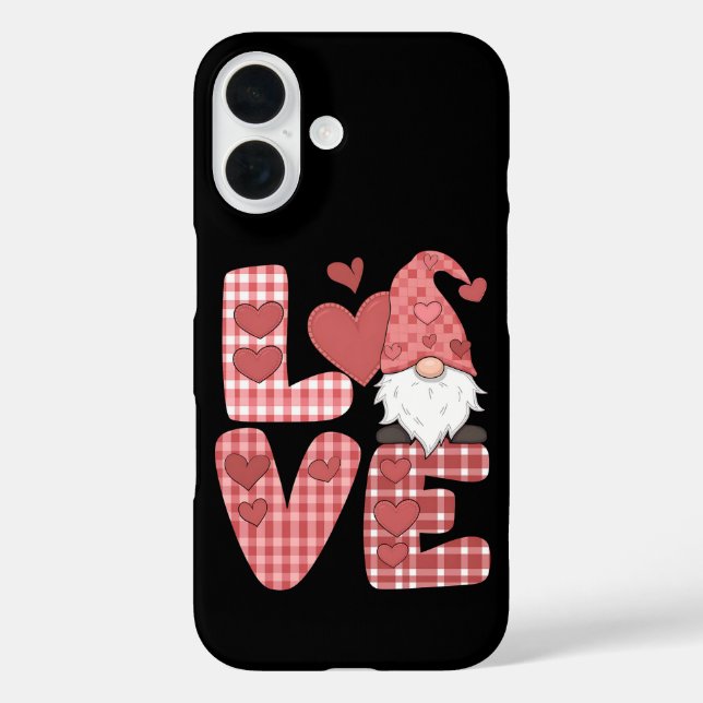 Coques Case-Mate iPhone Saint-Valentin Gnome Mignon Amour Cœur (Verso)