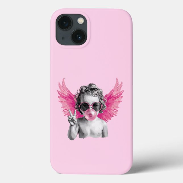 Coques Case-Mate iPhone Saint-Valentin soufflant un Cupidon à bulles de la (Verso)