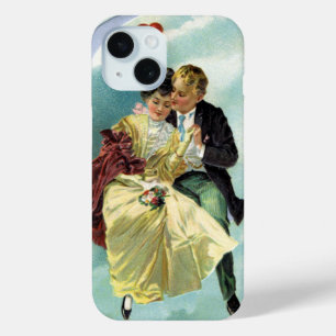 Coque Pour iPhone 15 Saint-Valentin victorien d'amour et de romance vin