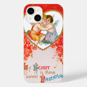 Coque Case-Mate iPhone Saint-Valentin victorien vintage, Chérubins dans u