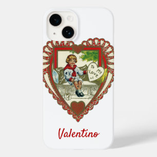 Coque Case-Mate iPhone Saint-Valentin victorien vintage, garçon dans un c