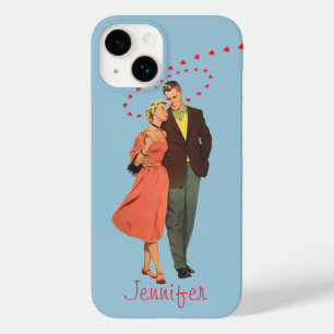 Coque Case-Mate iPhone Saint Valentin vintage, Coeurs Romantiques Floatin