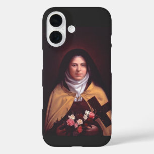 Coque Pour iPhone 16 Sainte Thérèse de Lisieux Pluie de Roses Art Sacré
