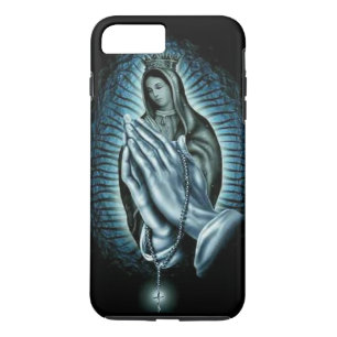 Coque Case-Mate iPhone Sainte Vierge Marie Prière violette Rosaire