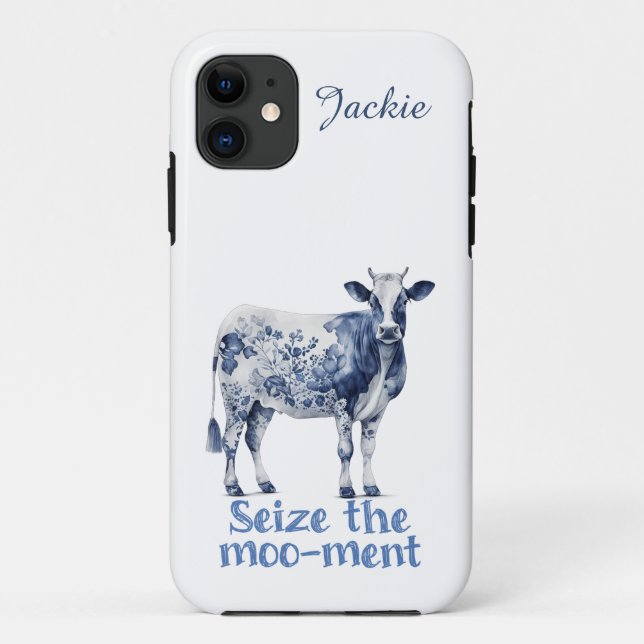 Coques Case-Mate iPhone "Saisissez le Moo-ment" Personnalisé (Dos)