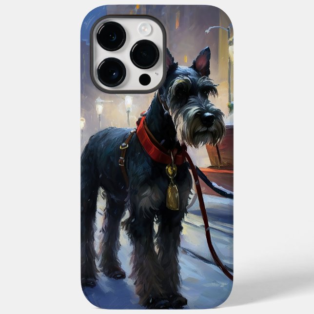 Coques Case-Mate iPhone Saison de Noël des Schnauzer miniatures (Verso)