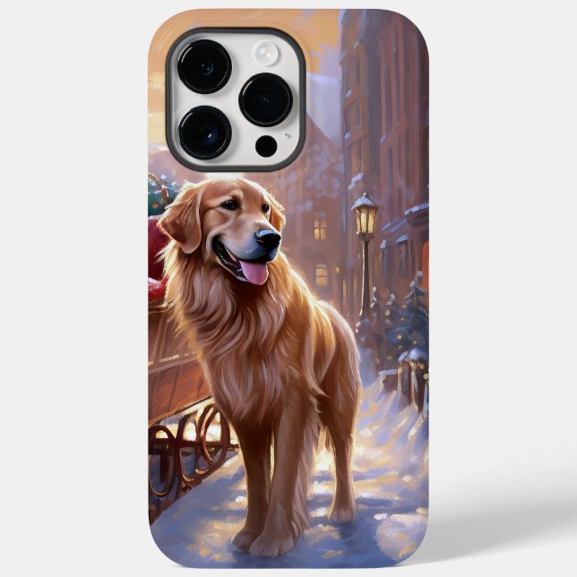 Coques Case-Mate iPhone Saison de Noël Golden Retriever (Verso)