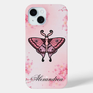 Coque Case-Mate iPhone Sakura Bliss, Pink Moth, Arrière - plan Sakura