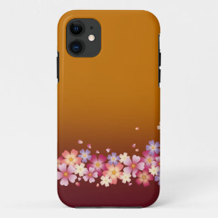 Case-Mate iPhone Case Sakura Blossoms Mixtes Kimono Style Bourgogne & Or