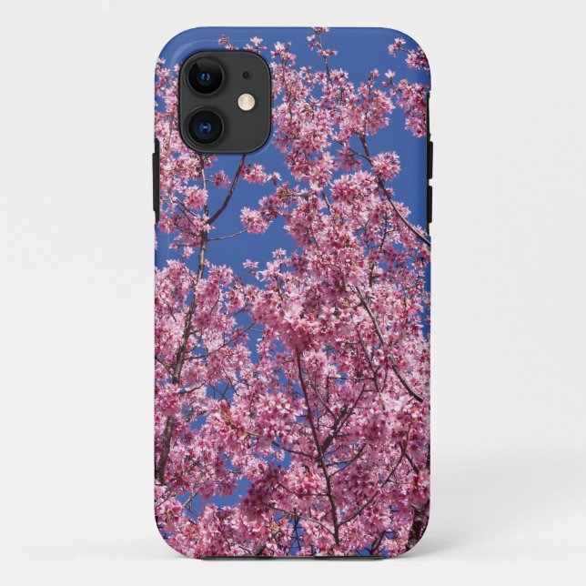 Coques Case-Mate iPhone Sakura Cherry Fleurit Dans Le Bleu (Dos)