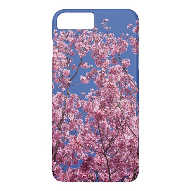Coques Case-Mate iPhone Sakura Cherry Fleurit Dans Le Bleu (Dos)
