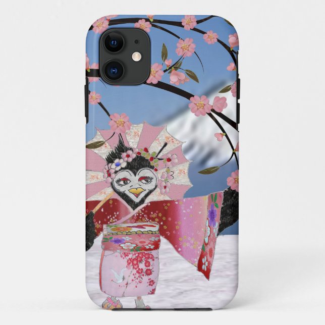 Coques Case-Mate iPhone Sakura Geisha Oiseau dans les Cerisiers en Fleur s (Dos)