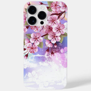 Coque Case-Mate iPhone Sakura rose sur la peinture Arrière - plan