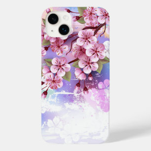 Coque Case-Mate iPhone Sakura rose sur la peinture Arrière - plan