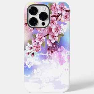 Coque Case-Mate iPhone Sakura rose sur la peinture Arrière - plan