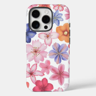 Coque iPhone 16 Pro Sakura Sérénité : Fleurs de cerisiers d'aquarelle