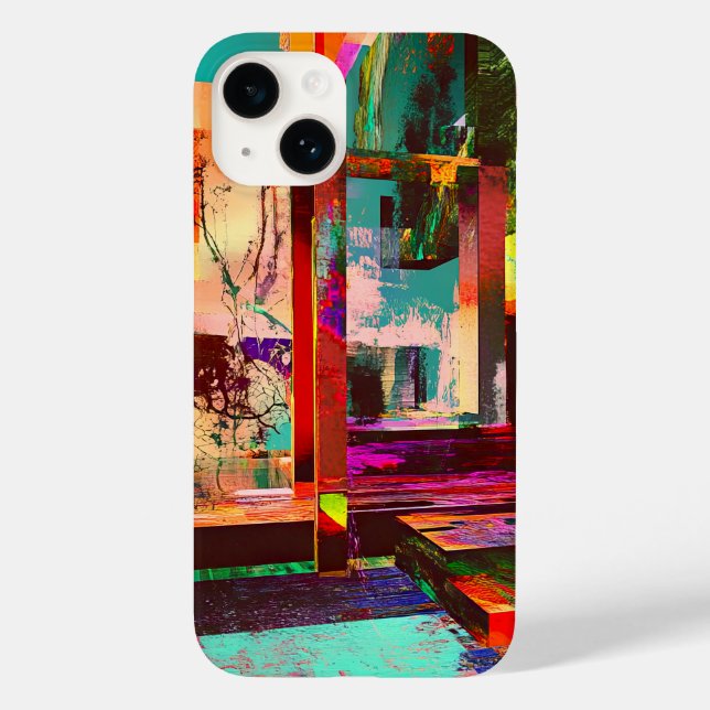 Coques Case-Mate iPhone Salle d'art abstrait (Verso)