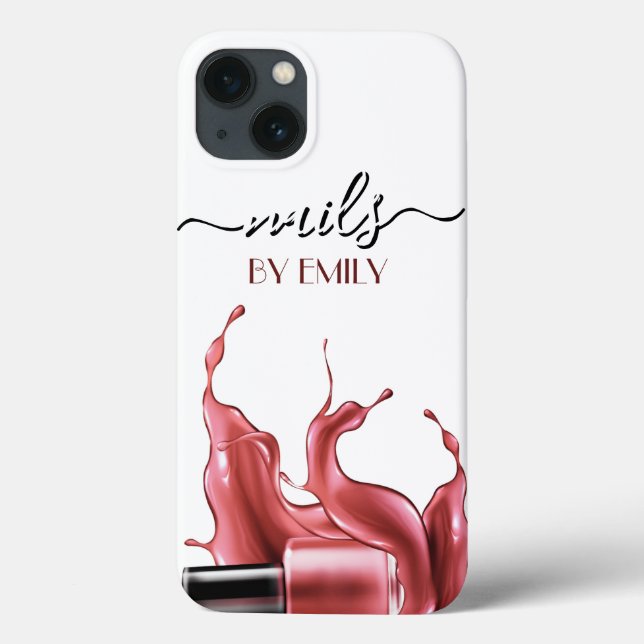 Coques Case-Mate iPhone Salon à ongles Polonais Bouteille Splash Pastel (Verso)