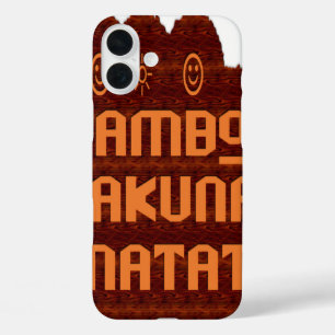 Coque Pour iPhone 16 Plus Salutation africaine : Jambo Hakuna Matata Wood De
