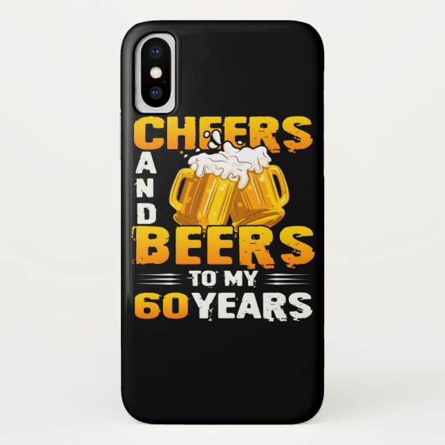 Coques Case-Mate iPhone Salutations Et Bières À Mes 60 Ans 60e Anniversair (Dos)