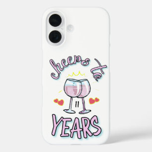 Coque Pour iPhone 16 Salutations jusqu'à 11 ans mariage anniversaire ch