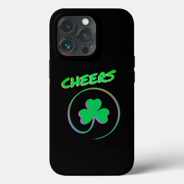Coques Case-Mate iPhone Salutations Shamrock Clover Leaf moderne vert et n (Verso)