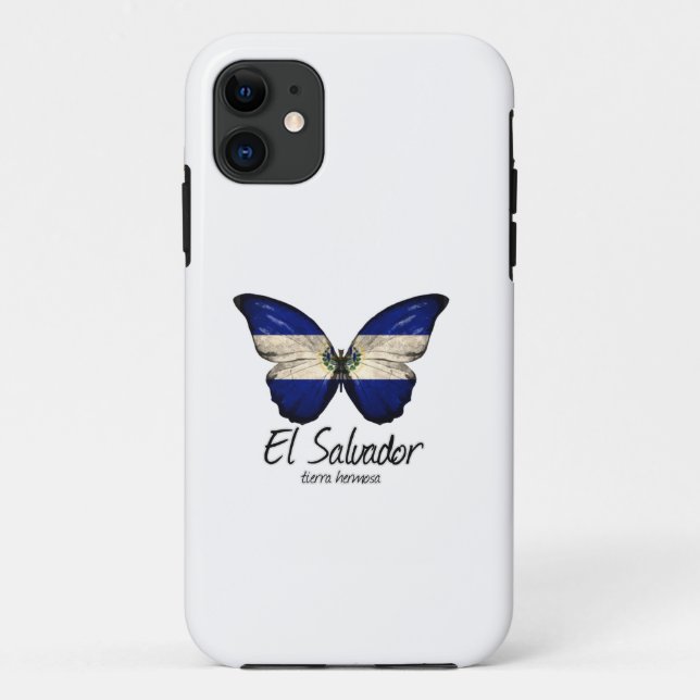 Coques Case-Mate iPhone Salvador, Drapeau salvadorien, Papillon enveloppé, (Dos)