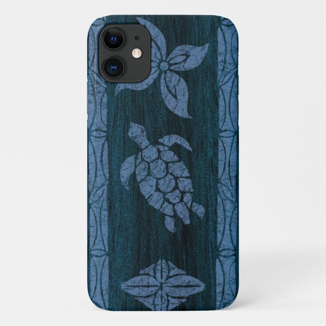 Coques Case-Mate iPhone Samoan Tapa Hawaiian Faux Wood Surboard (Dos)