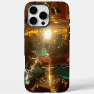 Coques iPhone 16 Pro Max Samovar Doré Vintage   Art de Théière Héritée Prin