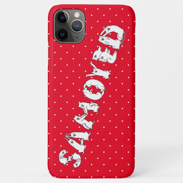 Coques Case-Mate iPhone Samoyed épelé dans Samoyed Chiens Lettres Drôle (Dos)